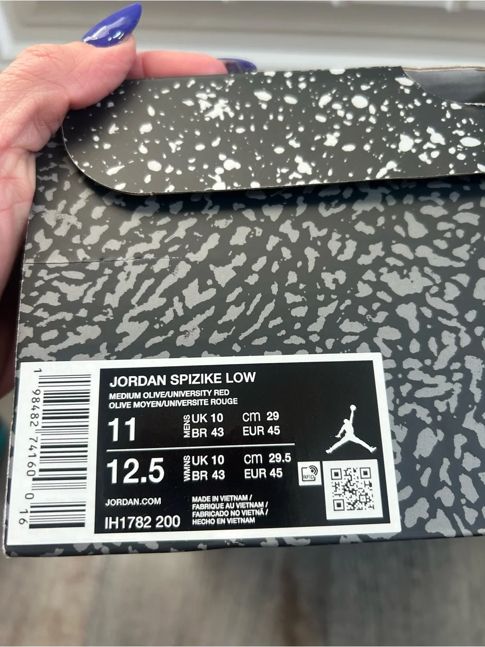 Jordan MVP 92 Black Gamma Blue Size 11.5